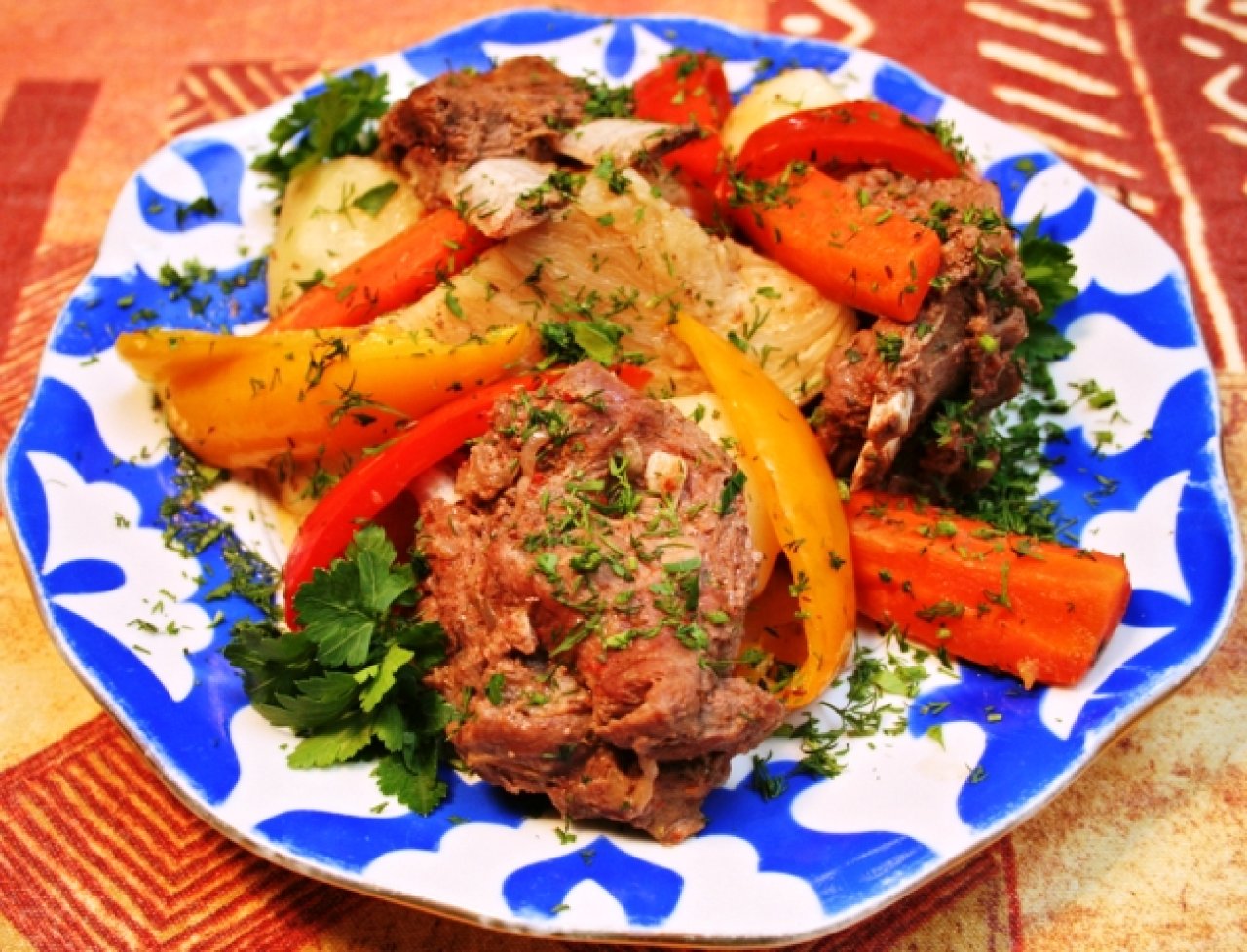 Узбекское блюдо с бараниной и овощами — pic 6